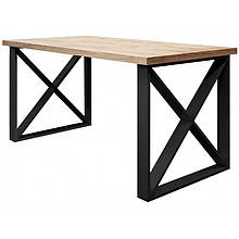 Стіл обідній з металу і ДСП Луксор 750/800/1600 Метал-Дизайн Чорний оксамит