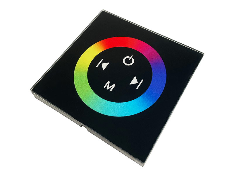 Контролер з клемами RGB, чорний 12A 12-24V Сенсорна панель 4 кнопки #181