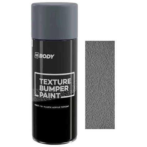 Структурна фарба спрей для пластику сіра матова Body Texture Grey Bumper Paint Spray 400мл, фото 2