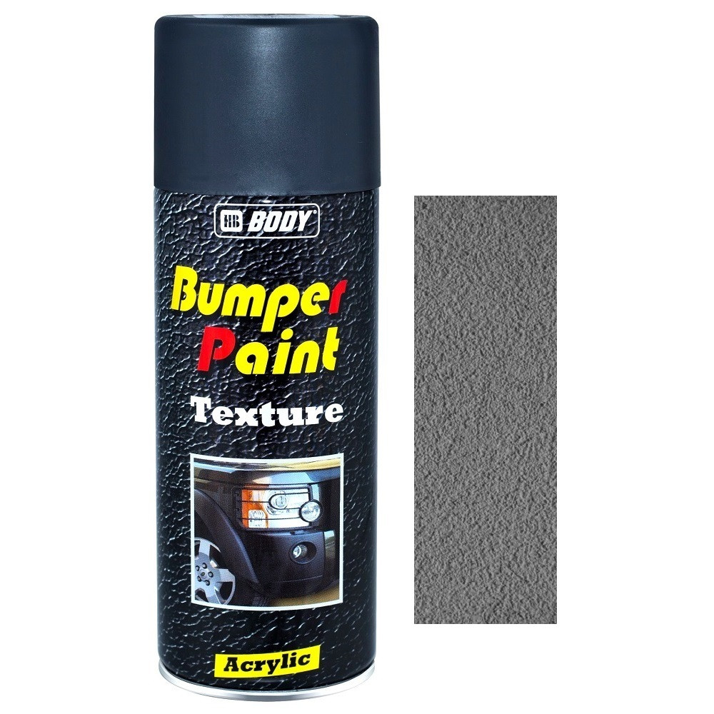 Структурна фарба спрей для пластику сіра матова Body Texture Grey Bumper Paint Spray 400мл