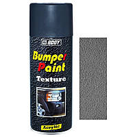 Структурная краска спрей для пластика серая матовая Body Texture Grey Bumper Paint Spray 400мл