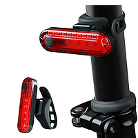 Фонарь задний для велосипеда, велофонарь STOP + Security маячoк BSK-2275/HJ-056-5SMD, Li-Ion аккумулятор