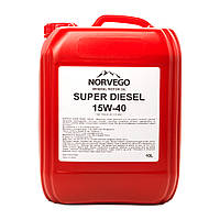 Моторное масло NORVEGO SUPER DIESEL 15W40 CF-4/SG 10л