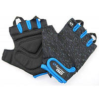 Перчатки для фитнеса Sporter fitness gloves, черно-синие S DS
