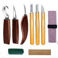 Набір стамесок для різьблення по дереву, глині. Набір з 9 предметів
