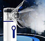 Небулайзер ультразвуковий портативний M-202 9084, біло-синій, фото 4