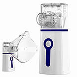 Небулайзер ультразвуковий портативний M-202 9084, біло-синій, фото 5