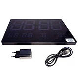 Настінний годинник 3308 із зеленою підсвіткою, чорний, фото 3