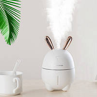 Увлажнитель воздуха белый Зайчик для детей Humidifier Rabbit и ароматизатор c подсветкой аромадиффузор бытовой