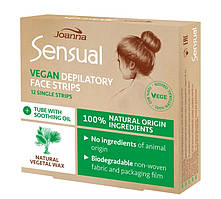 Воскові пластини для видалення волосся на обличчі Joanna Vegan Depilatory Face Strips 12 шт.