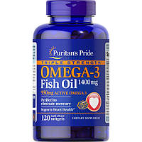 Жирные кислоты Puritan's Pride Triple Strength Omega 3 Fish Oil 1400 mg, 120 капсул CN10613 VB