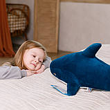 Іграшка плюшева Акула бірюзова, 50 см, фото 6