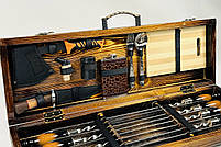 Подарунковий набір шампурів в дерев'яному кейсі ПИКНИК ЛАЙТ HAPPY DAYS, фото 5