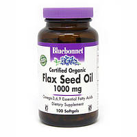 Жирные кислоты Bluebonnet Flax Seed Oil 1000 mg, 100 капсул CN6493 VB
