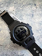 Чоловічий годинник Casio G-Shock DW6900BBN-1 Canvas band G-Force Black Military, фото 3