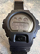 Чоловічий годинник Casio G-Shock DW6900BBN-1 Canvas band G-Force Black Military, фото 5