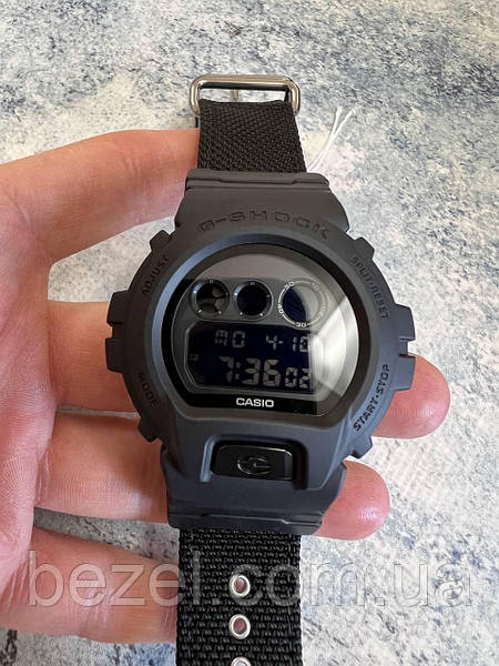 Casio G Shock DW6900BBN 1 Canvas band G Force Black Military BEZEL.COM.UA 657343824