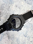 Чоловічий годинник Casio G-Shock DW6900BBN-1 Canvas band G-Force Black Military, фото 4