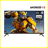 ТВ СМАРТ телевізор Samsung 45" Smart TV Android 13.0 + ТВ пульт WiFi DVB-T2/DVB-С