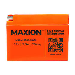 Mото акумулятор MAXION 24MXBM-GT4B-5 GEL (12V, 2,3Ah, 25A, -/+)