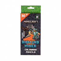 Олiвцi 12 кольорів Minecraft. Diamond Miner Yes