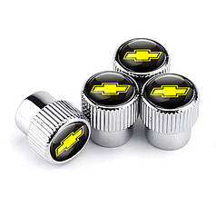 Ковпачки на ніпель для шевроле Alitek Premium Style Silver Chevrolet (4 шт.)