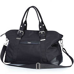 Сумка багажна спортивна дорожня на плече чорна на 27 л. з регульованими ручками для подорожей Dolly 797