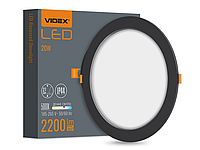 Светильник светодиодный врезной VIDEX VL-DLBR-205B DownLight 20W круглый 5000K Черный