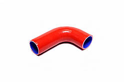 Патрубок радіатора ЕЛЬ з дв.406 нижній (СІЛІКОН червоний, D=44 мм, L=90x130 мм). 3302-13025-10