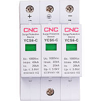 Ограничитель импульсных перенапряжений CNC YCS6/3P-C 20-40KA DC1000V DC