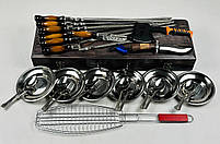 Подарунковий набір шампурів в дерев'яному кейсі для пікніка ПІКНІК MAX HAPPY DAYS, фото 4