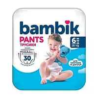 Підгузки трусики для дітей Bambik 6 Junior Extra 15+ кг 30 шт