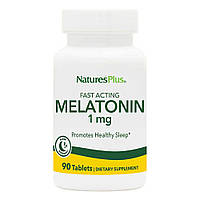 Натуральная добавка Natures Plus Fast Acting Melatonin 1 mg, 90 таблеток HS