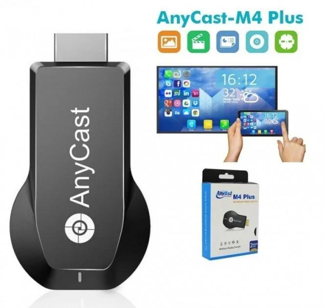 Медиаплеер беспроводной ретранслятор Miracast AnyCast M4 Plus hdmi со встроенным Wi-Fi модулем для iOS/Android - фото 3 - id-p2198555288