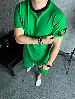 Літній костюм шорти футболка чоловічий трикотаж зелений 42-5/755 InfinityShop