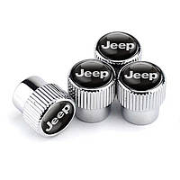 Защитные колпачки на ниппель для Джип Premium Style Silver Jeep (4 шт)