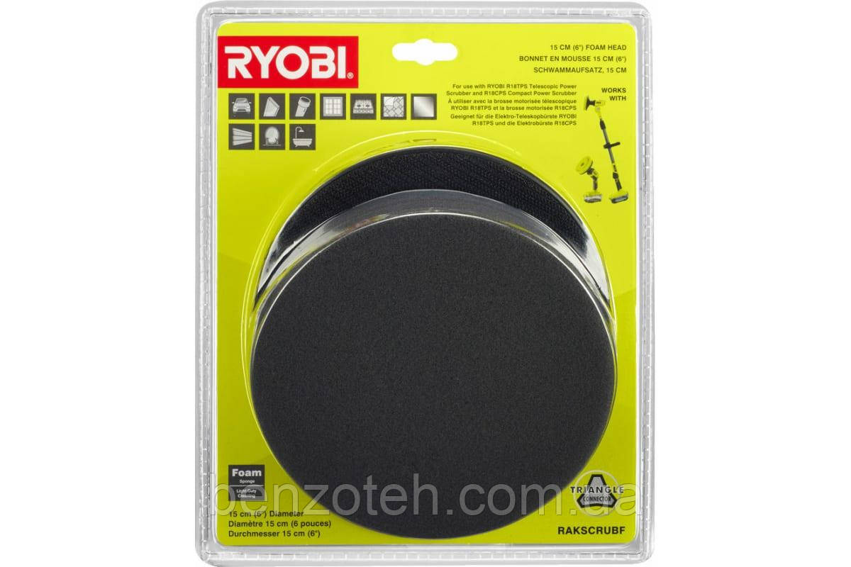 Щітка Ryobi чорна 5132005019 на липучці для щіткової машини RAKSCRUBF