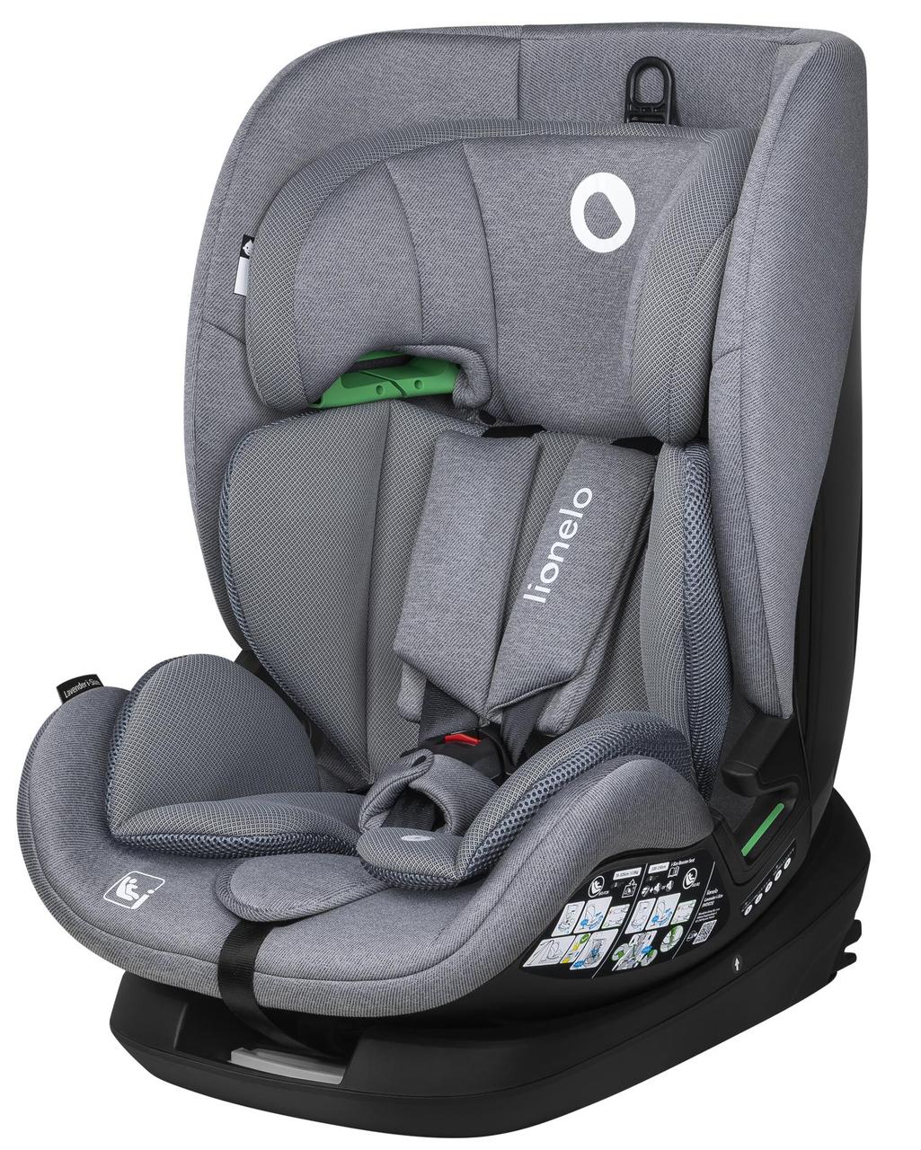 Дитяче автокрісло 9-36 кг Lionelo LAVENDER I-SIZE GREY STONE