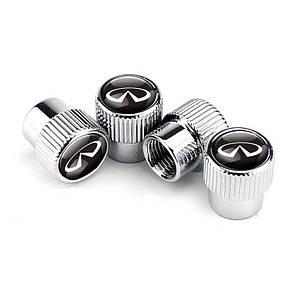 Ковпачки на ніпель для Інфініті Premium Style Silver Infiniti (4 шт.), фото 3