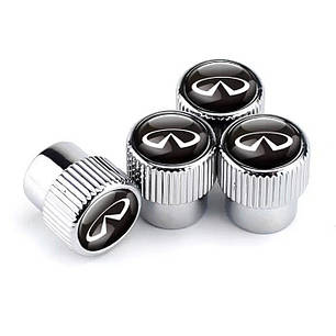 Ковпачки на ніпель для Інфініті Premium Style Silver Infiniti (4 шт.), фото 1