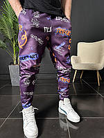 Утеплені спортивні штани чоловічі на флісі фіолетовий 12-187 InfinityShop