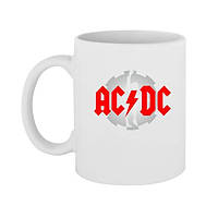 Чашка с принтом с логотипом AC DC 330 мл (стандарнтая емкость)