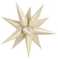 3D зірка фольгована кулька слонова кістка 65х65см Китай