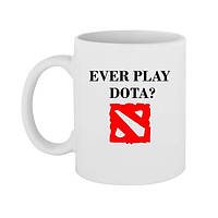 Чашка с принтом Ever play Dota 330 мл (стандарнтая емкость)