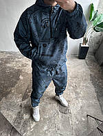 Спортивний костюм плащівка чоловічий анорак штани графітовий 5-841 InfinityShop