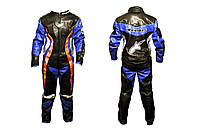 Комбинезон кожзам   (size:S, черно-синий)   ALPINESTARS