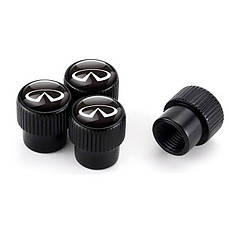 Ковпачки на ніпель для Infiniti Alitek Premium Style Black Інфініті, 4 шт.