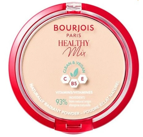 Компактна пудра для обличчя Bourjois Poudre Compacte Healthy Mix Clean, 01 Ivoire, 10 г, фото 1