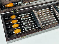 Подарунковий набір шампурів в дерев'яному кейсі для пікніка ОРІОН HAPPY DAYS, фото 3