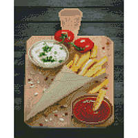 Набір для творчості алмазна картина Дощечка смачної їжі Strateg розміром 30х40 см (HX492)